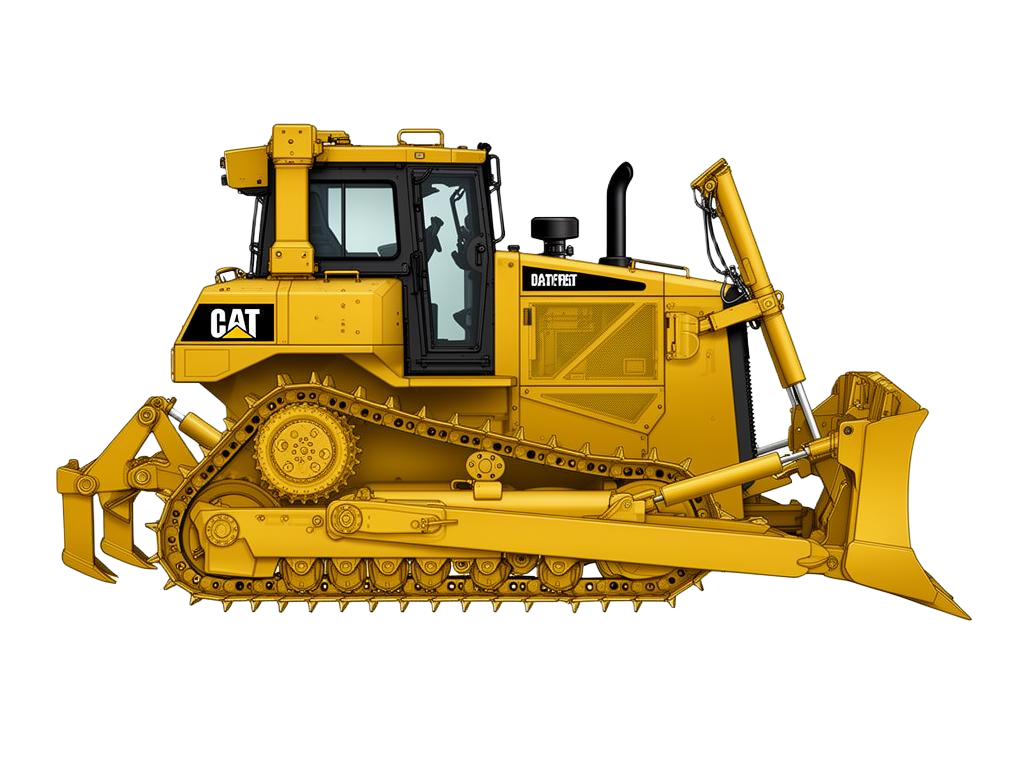 Bulldozer, side view
