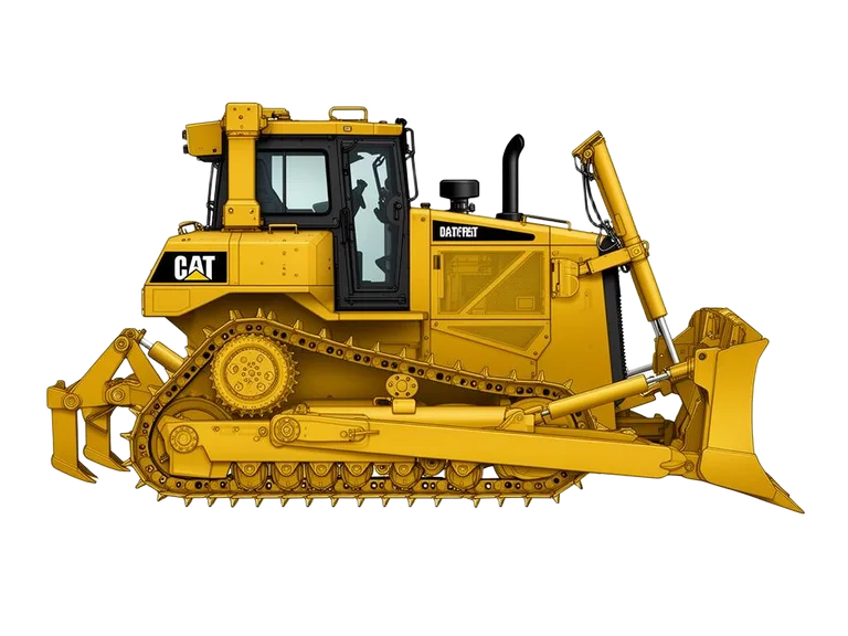 Bulldozer, side view